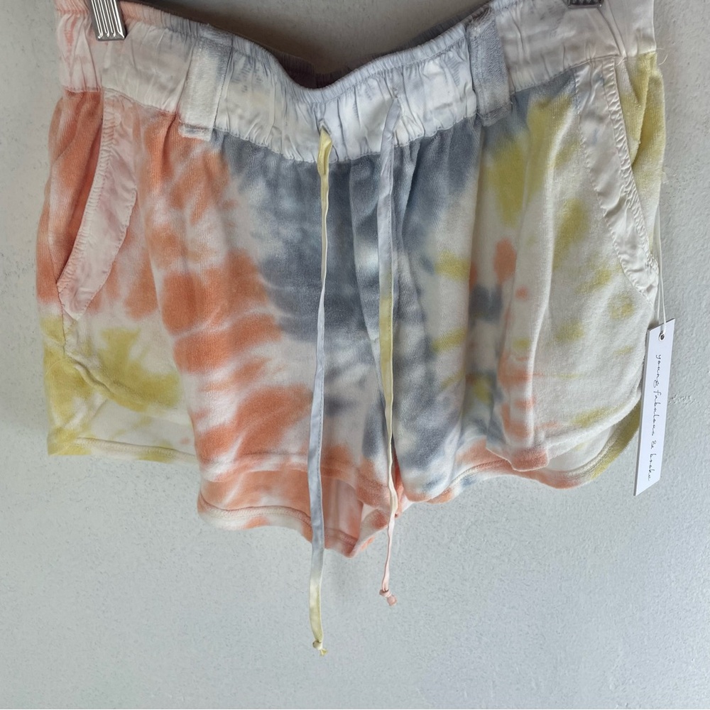 Young fabulous & broke shorts tie dye